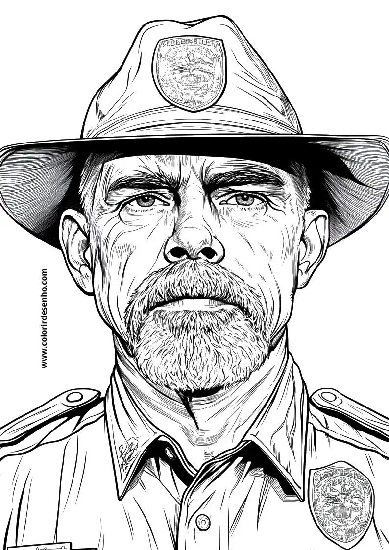 Simple Police Coloring Pages 3
