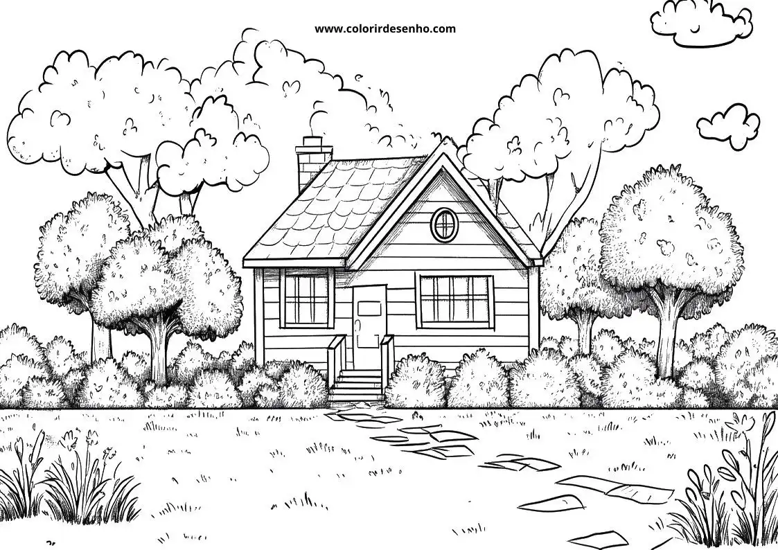Simple School Coloring Pages 10