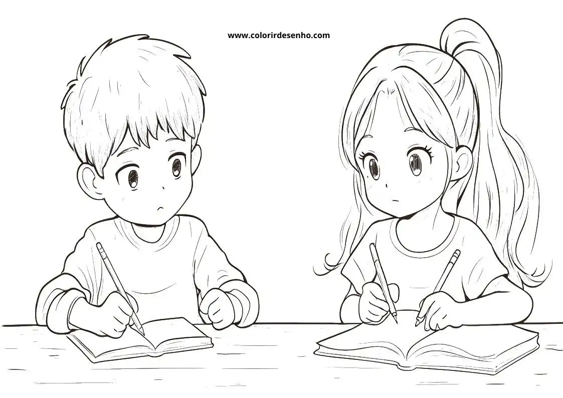 Simple School Coloring Pages 2