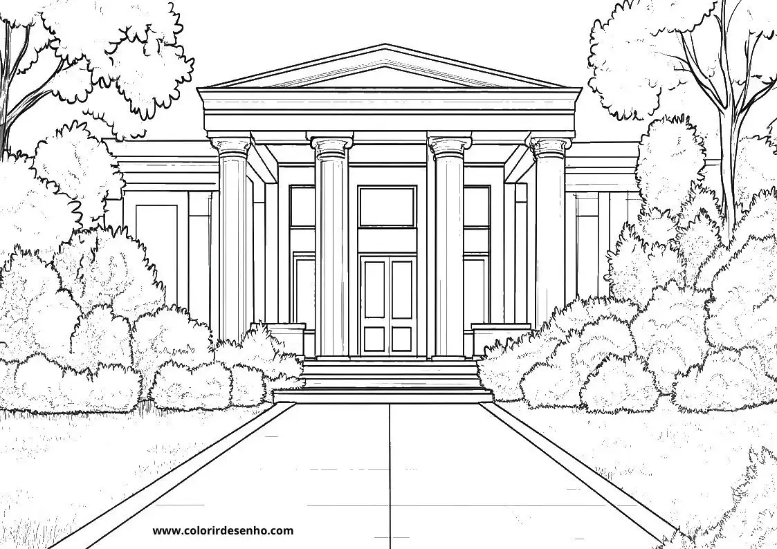 Simple School Coloring Pages 5