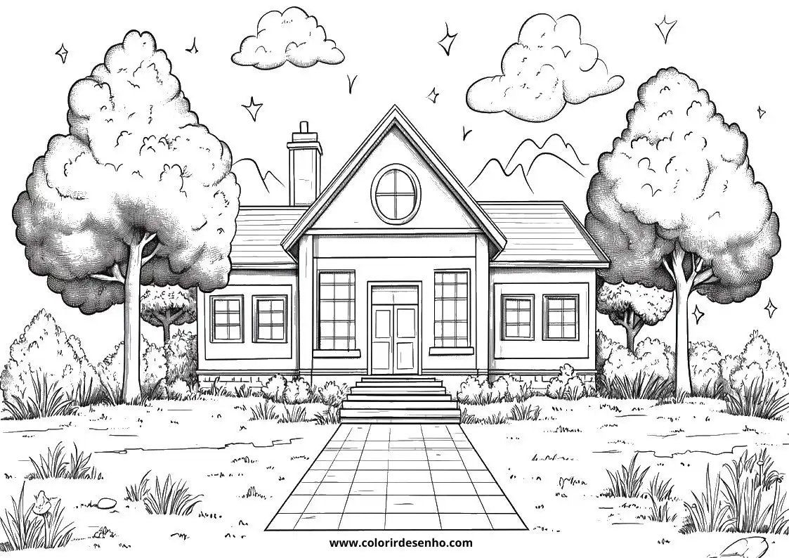 Simple School Coloring Pages 7