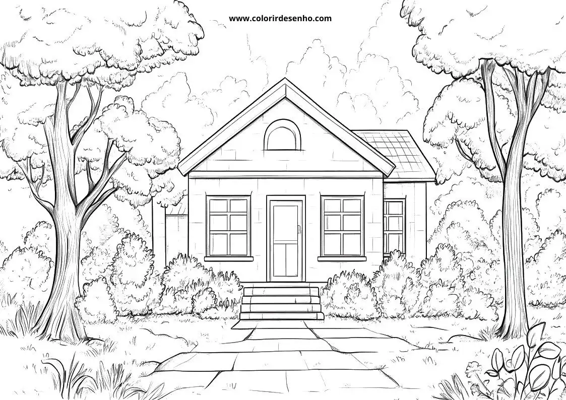 Simple School Coloring Pages 9