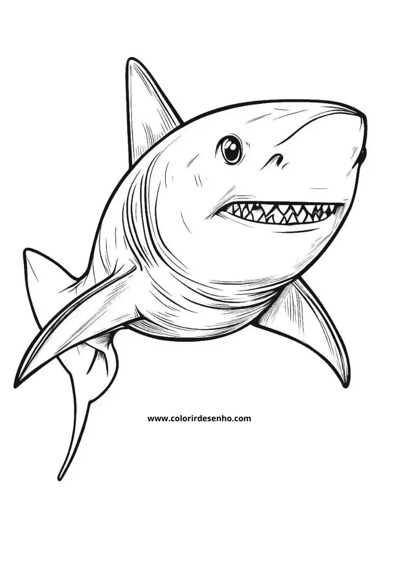 Simple Shark Coloring Pages 1