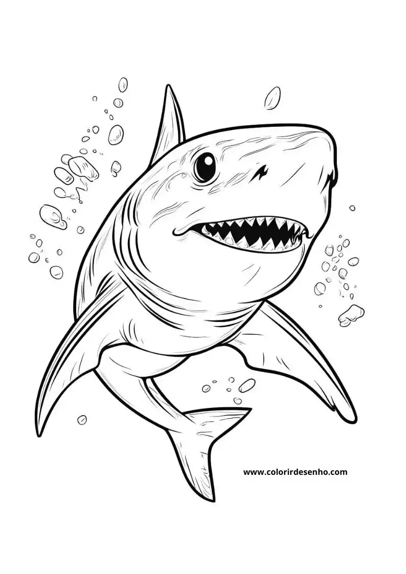 Simple Shark Coloring Pages 2