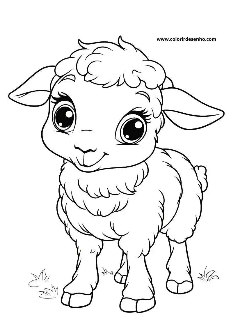 Simple Sheep Coloring Pages 4
