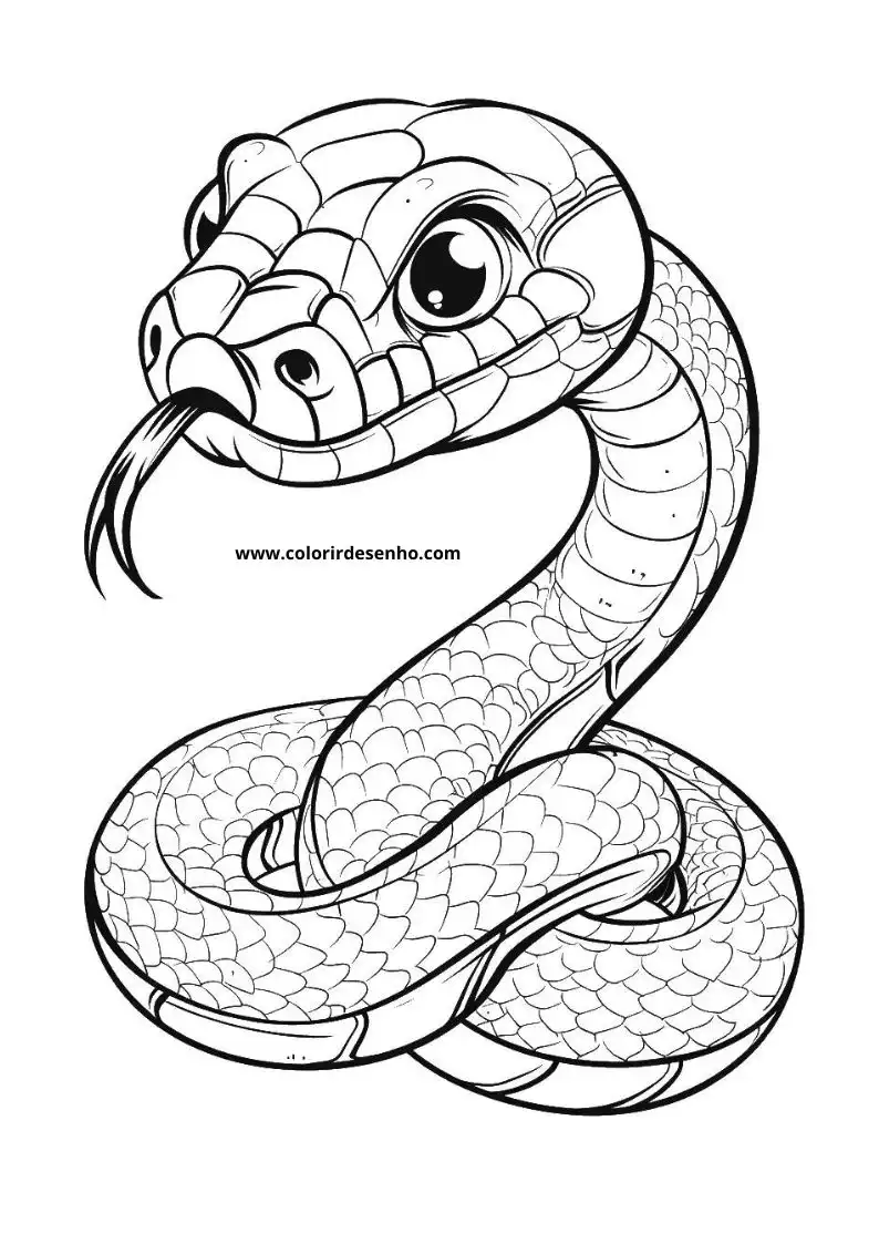 Simple Snake Coloring Pages 3