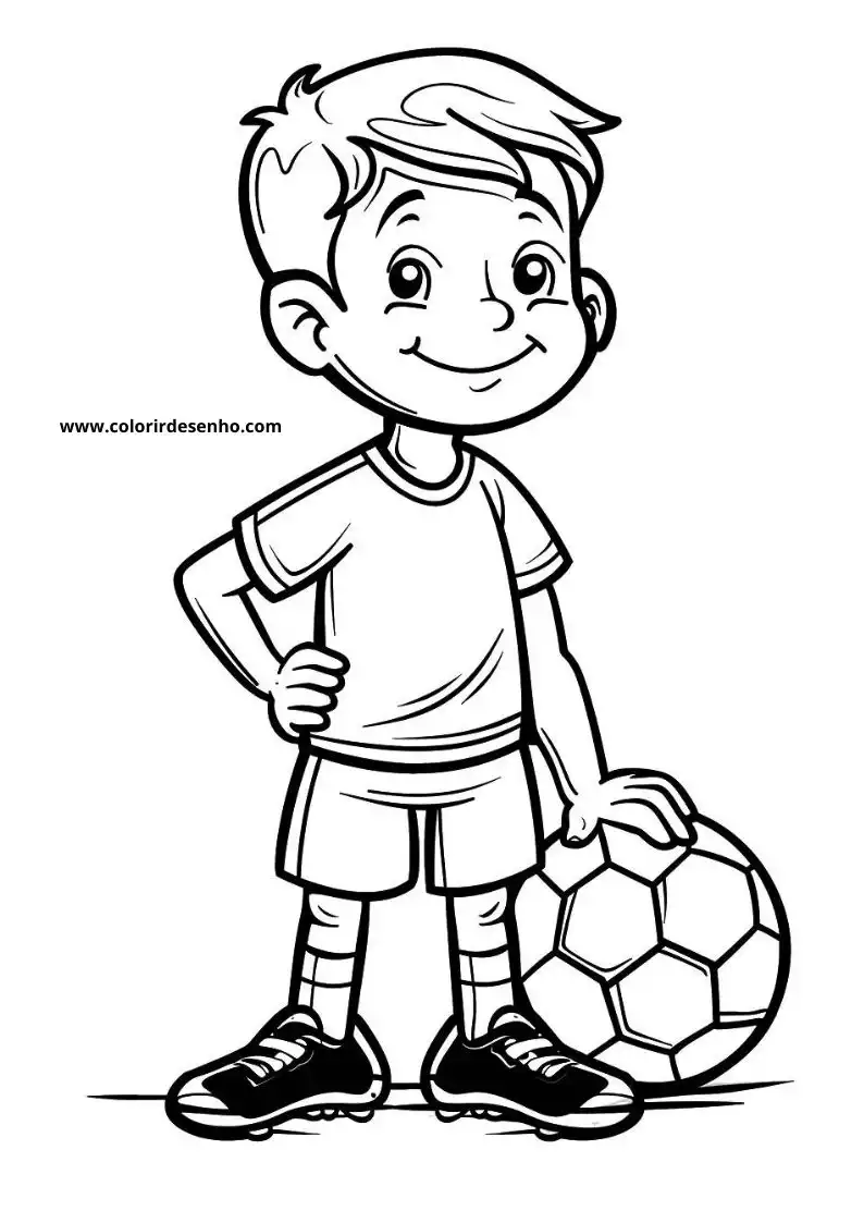 Simple Soccer Coloring Pages 11