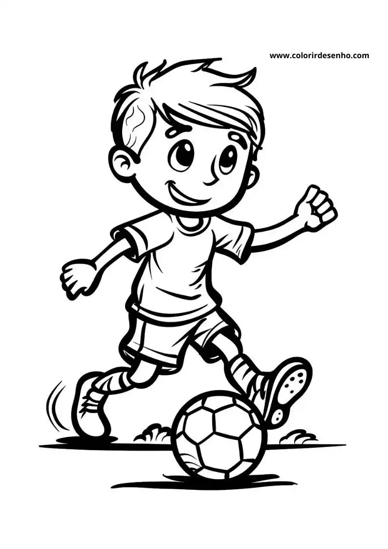 Simple Soccer Coloring Pages 14
