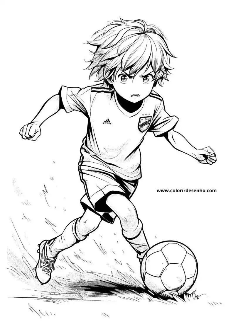 Simple Soccer Coloring Pages 17