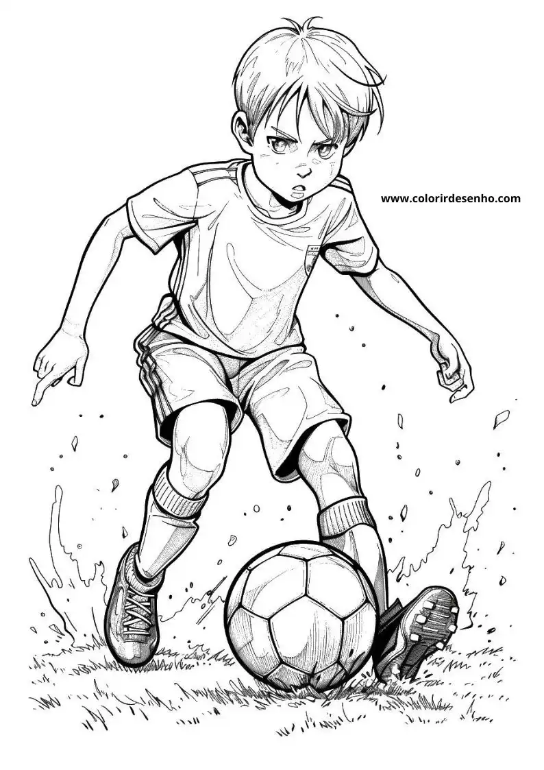 Simple Soccer Coloring Pages 18