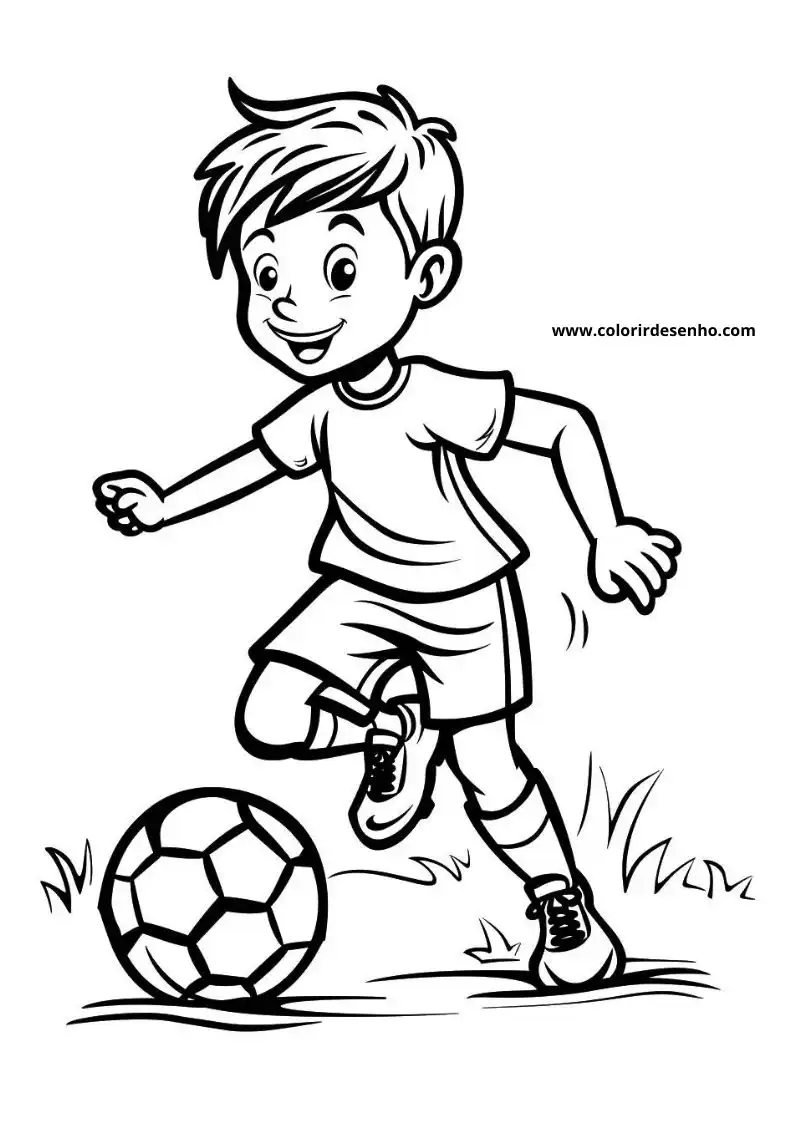 Simple Soccer Coloring Pages 19