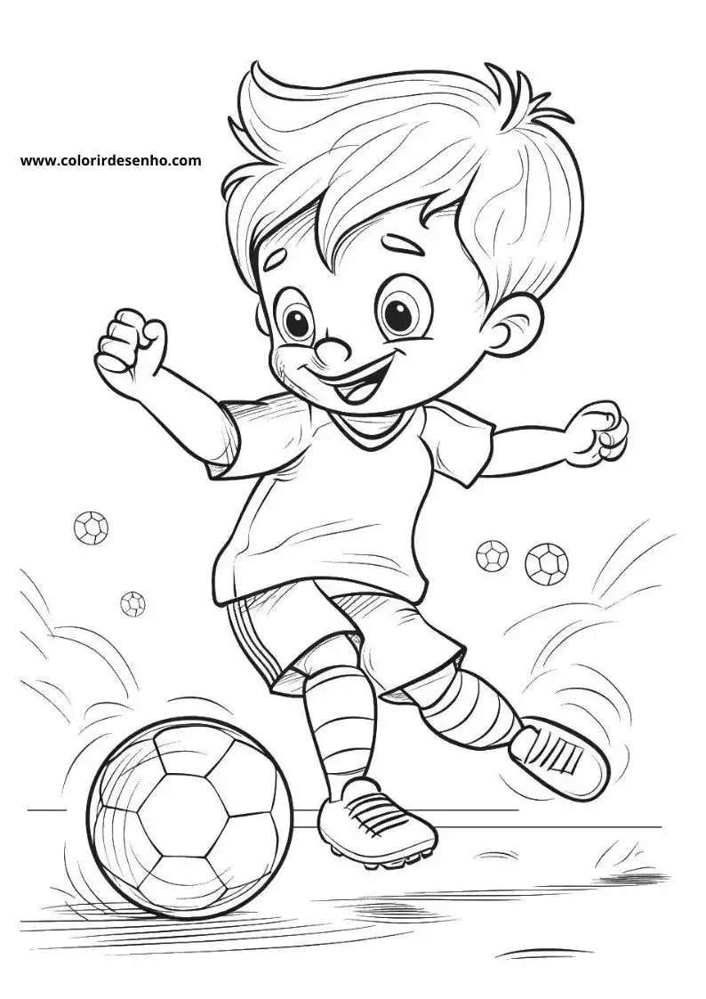 Simple Soccer Coloring Pages 22