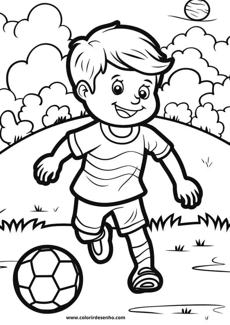 Simple Soccer Coloring Pages 5