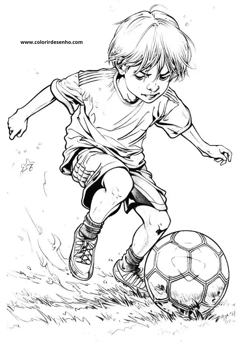Simple Soccer Coloring Pages 7