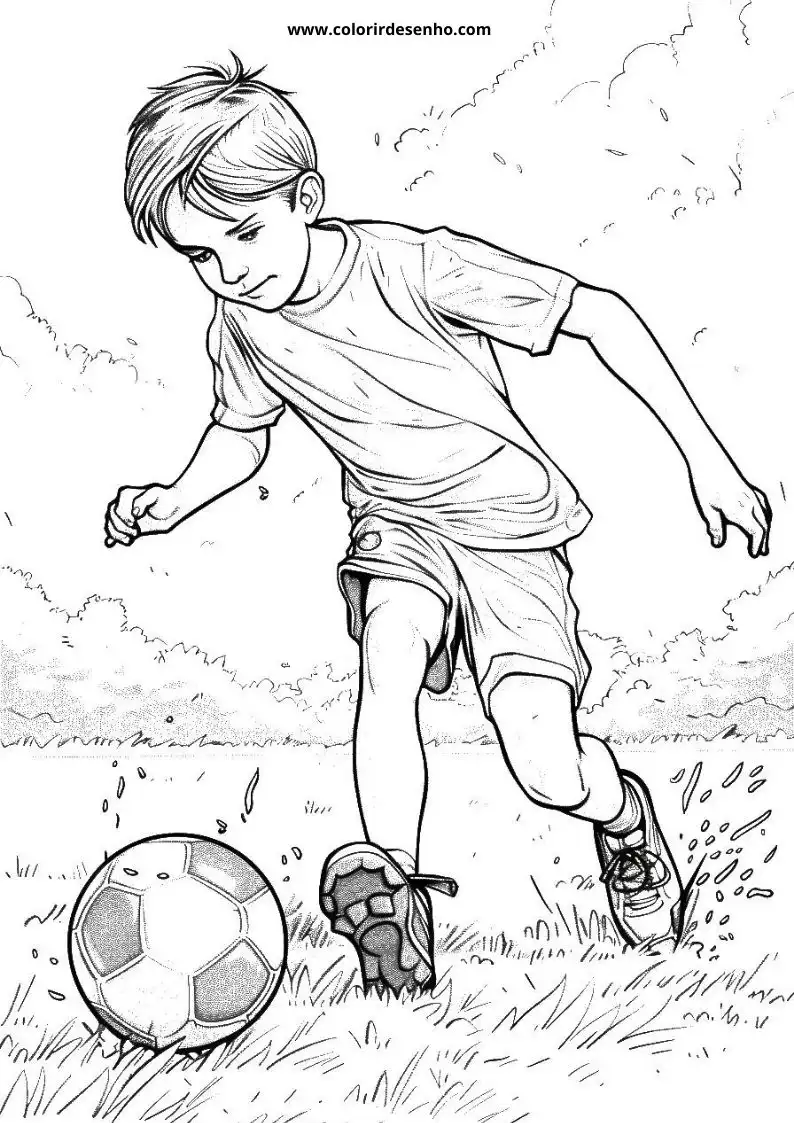 Simple Soccer Coloring Pages 8