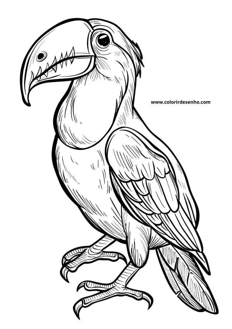 Simple Toucan Coloring Pages 4