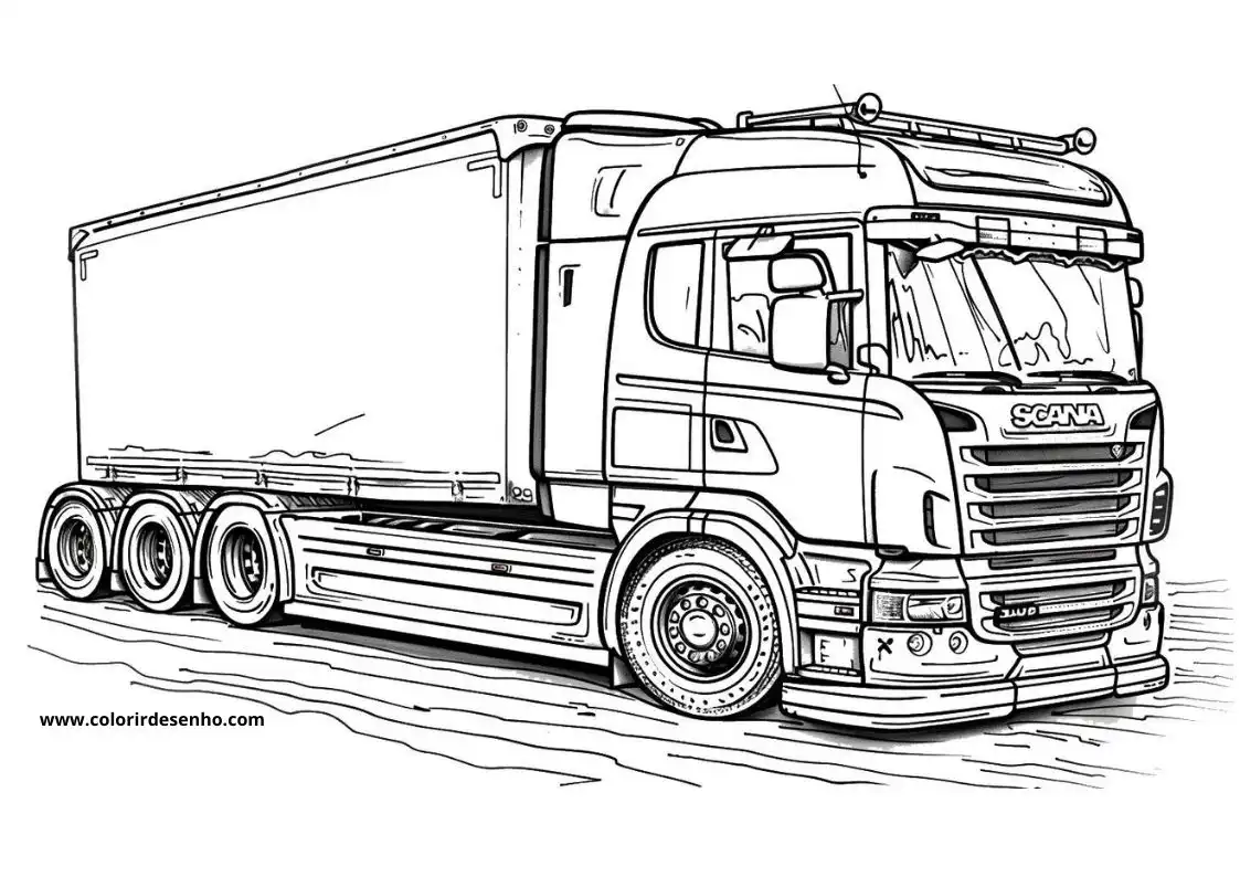 Simple Truck Coloring Pages 8