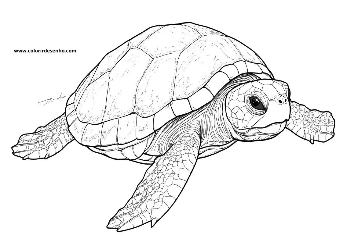 Simple Turtle Coloring Pages 1