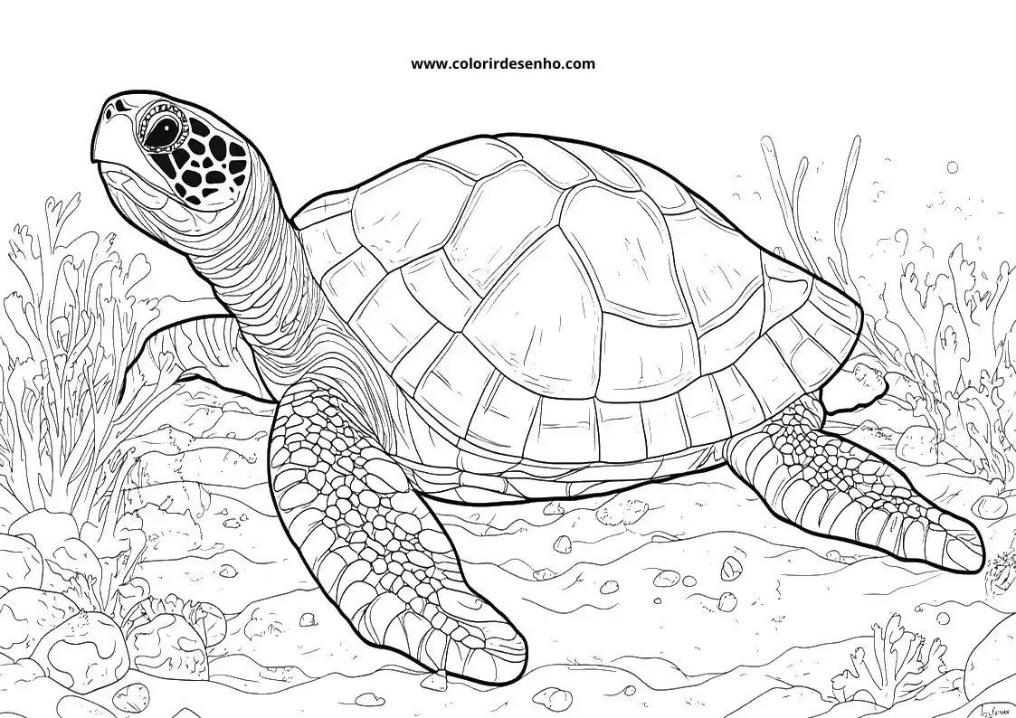 Simple Turtle Coloring Pages 4