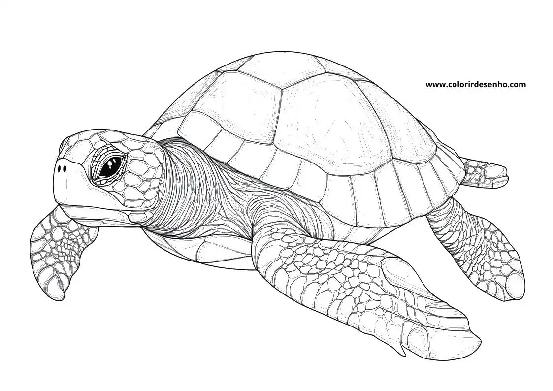 Simple Turtle Coloring Pages 5