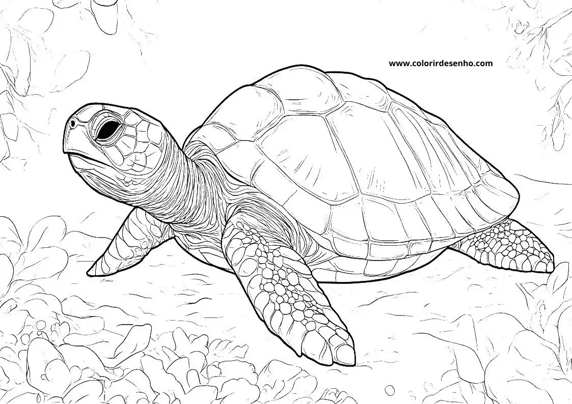 Simple Turtle Coloring Pages 8