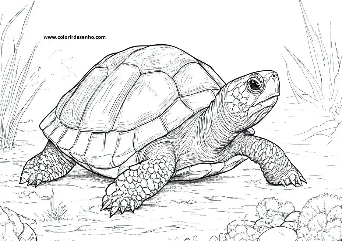 Simple Turtle Coloring Pages 9