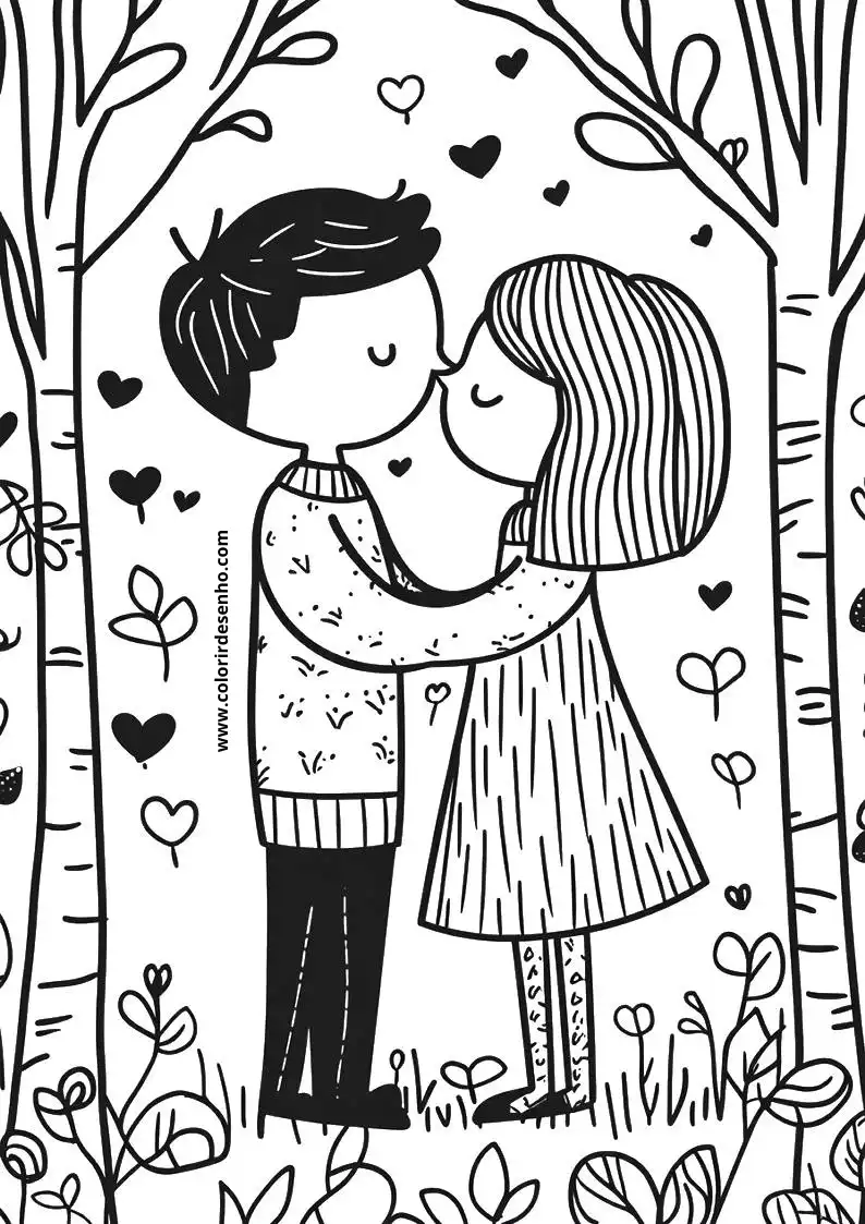 Simple Valentine’s Day Coloring Pages 8