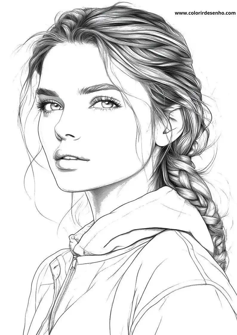 Simple Woman Coloring Pages 6
