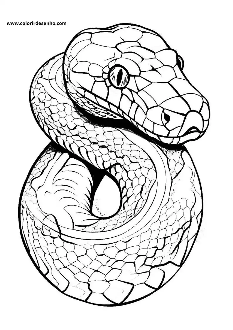 Snake Coloring Pages For Kids And Adults 3