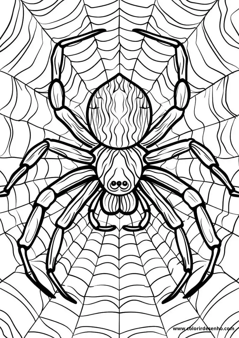 Spider Coloring Page Outline 7