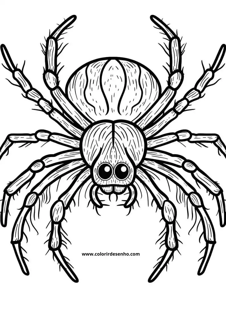 Spider Drawing For Kids To Color 3