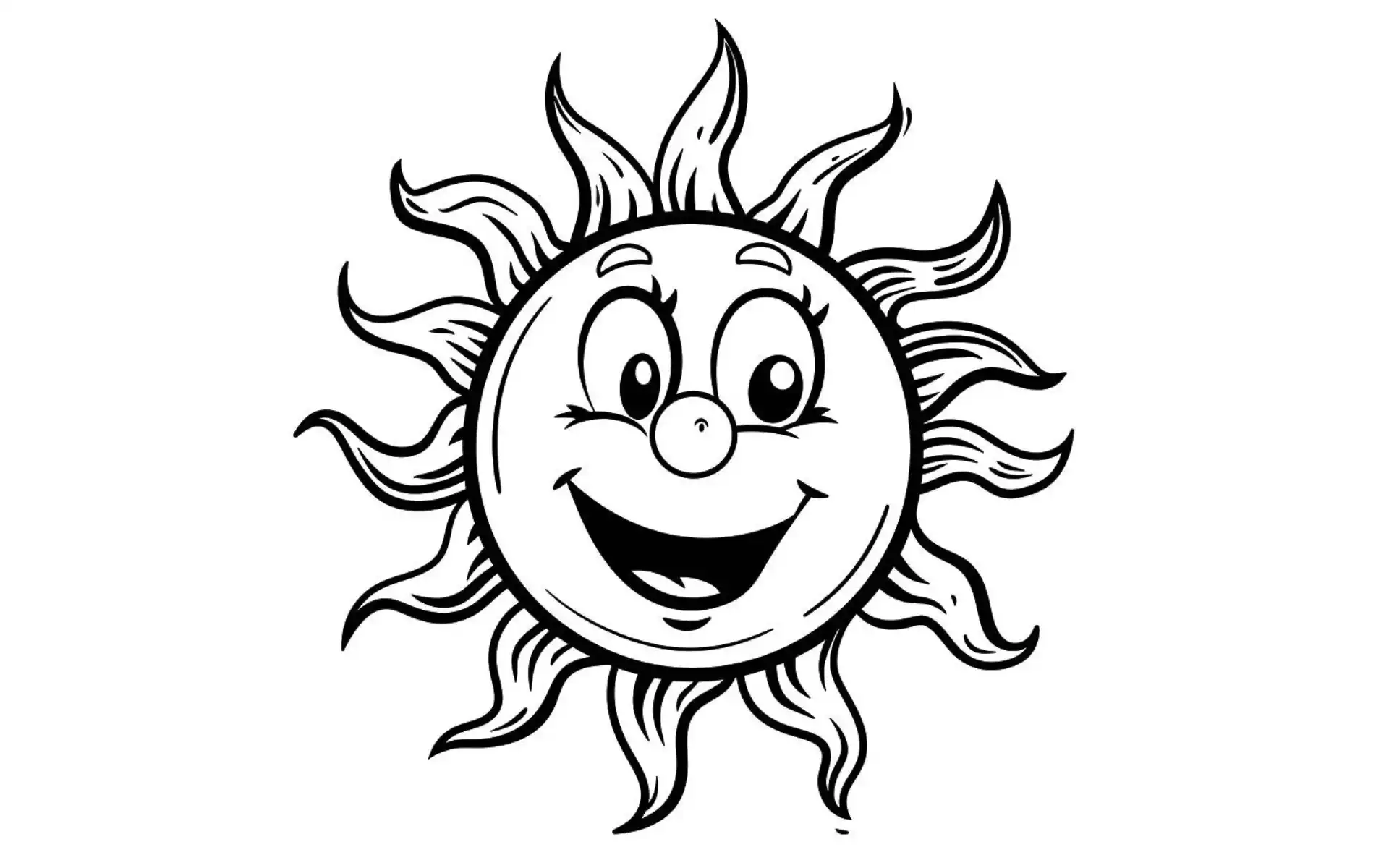Free Coloring Pages 6 Sun Coloring Pages