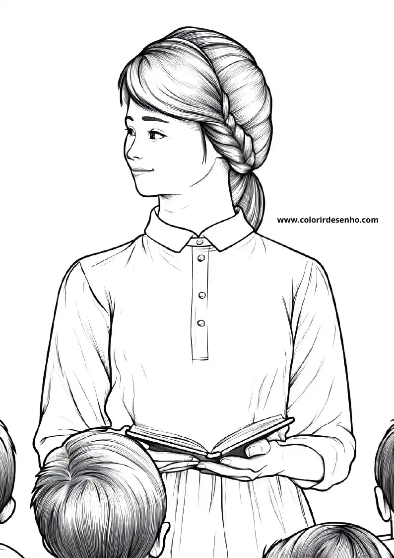 Teacher Coloring Sheet 6