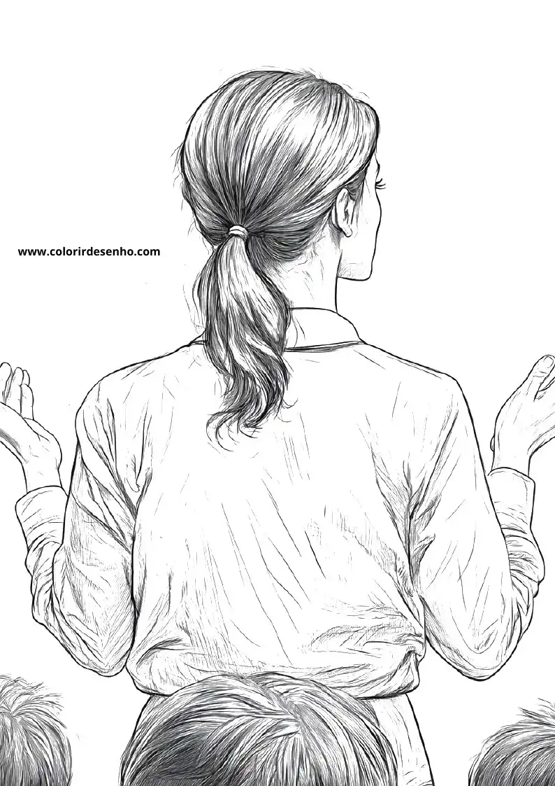Teacher Coloring Sheet 7