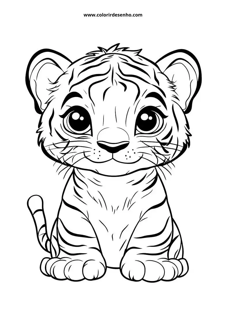 Tiger Coloring Sheet 2