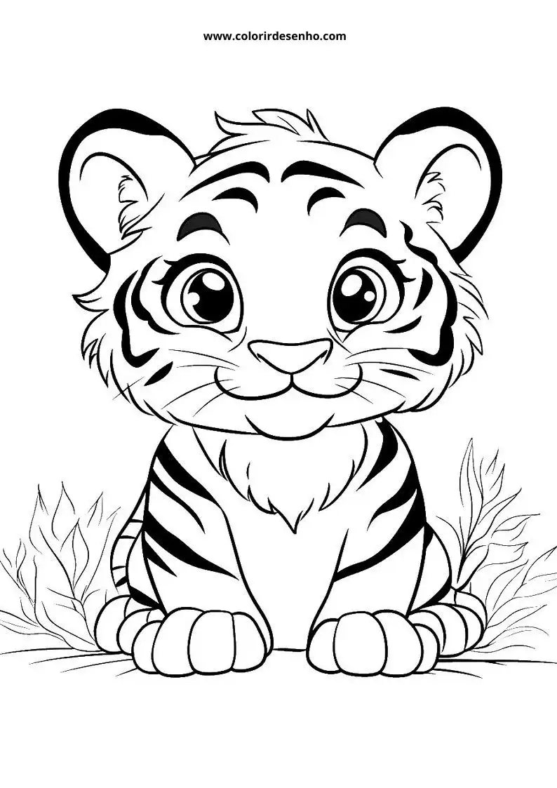 Tiger Coloring Sheet 5