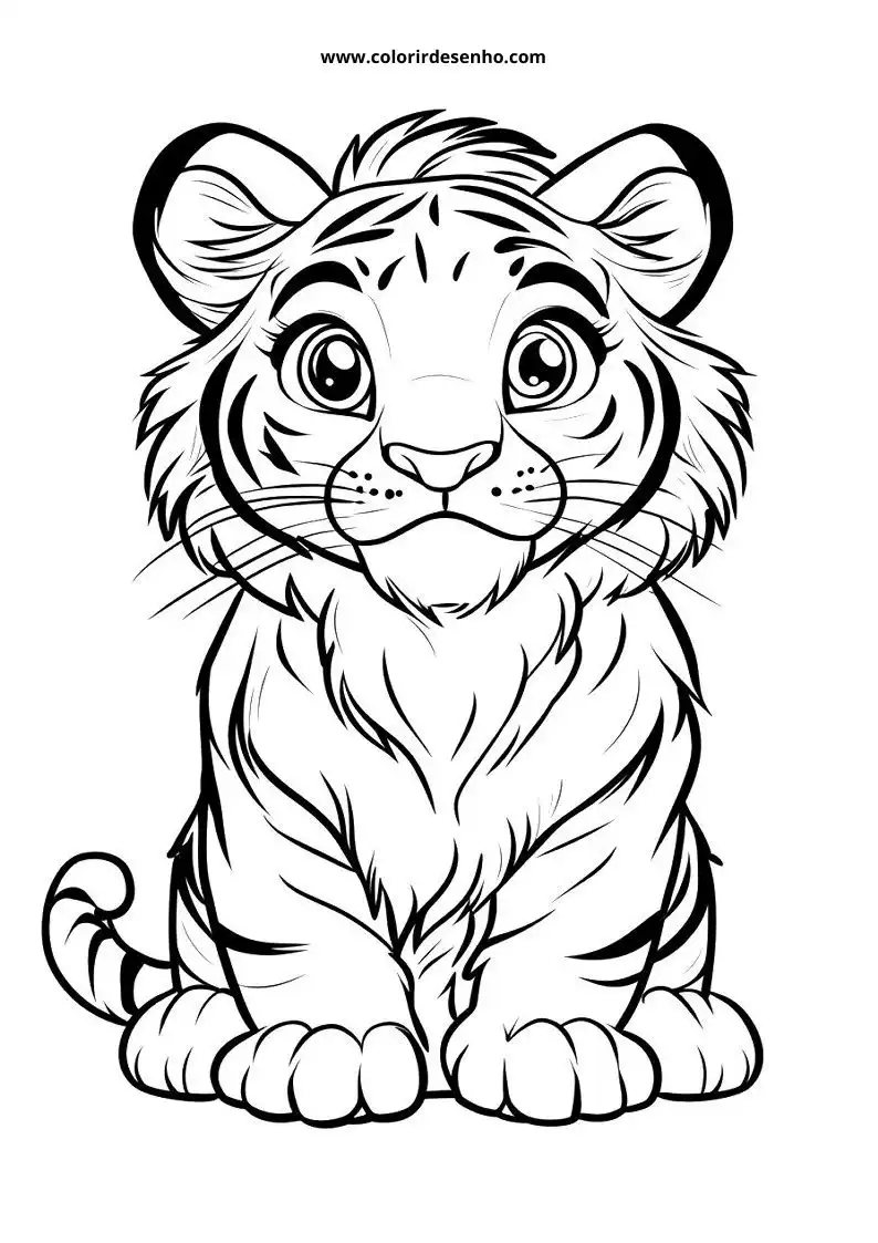 Tiger Coloring Sheet 8