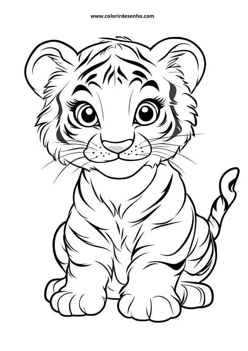 Tiger Coloring Sheet 9