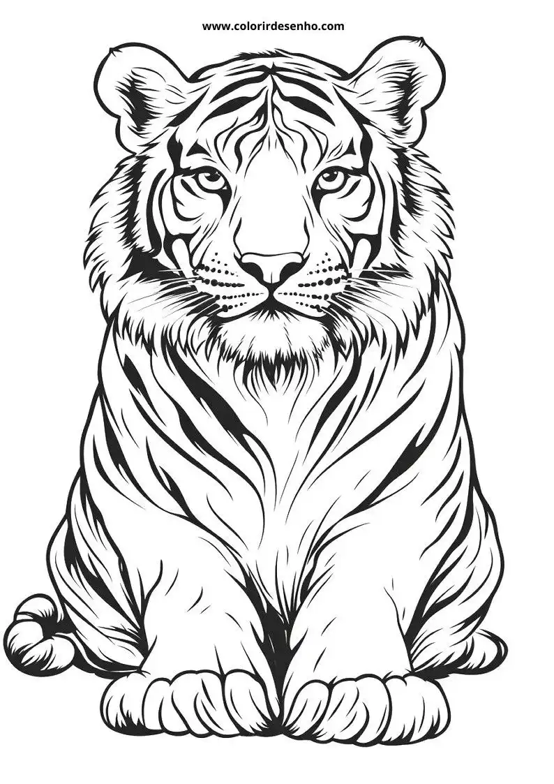 Tiger Free Printable Coloring Pages 2