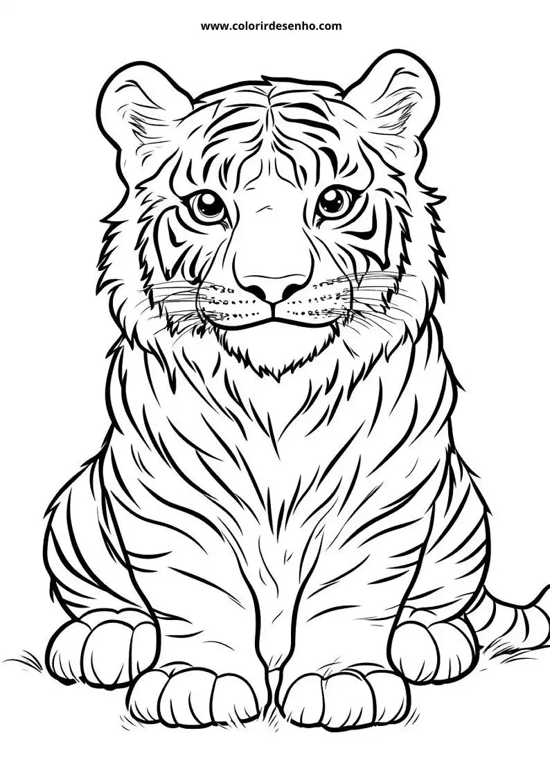 Tiger Free Printable Coloring Pages 3