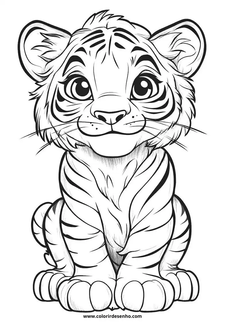 Tiger Free Printable Coloring Pages 4
