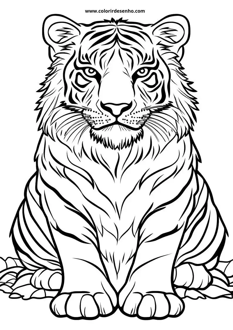Tiger Free Printable Coloring Pages 9