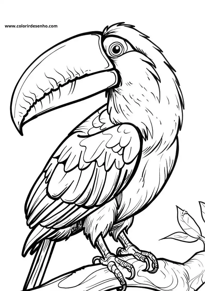 Toucan Coloring Page Outline 2