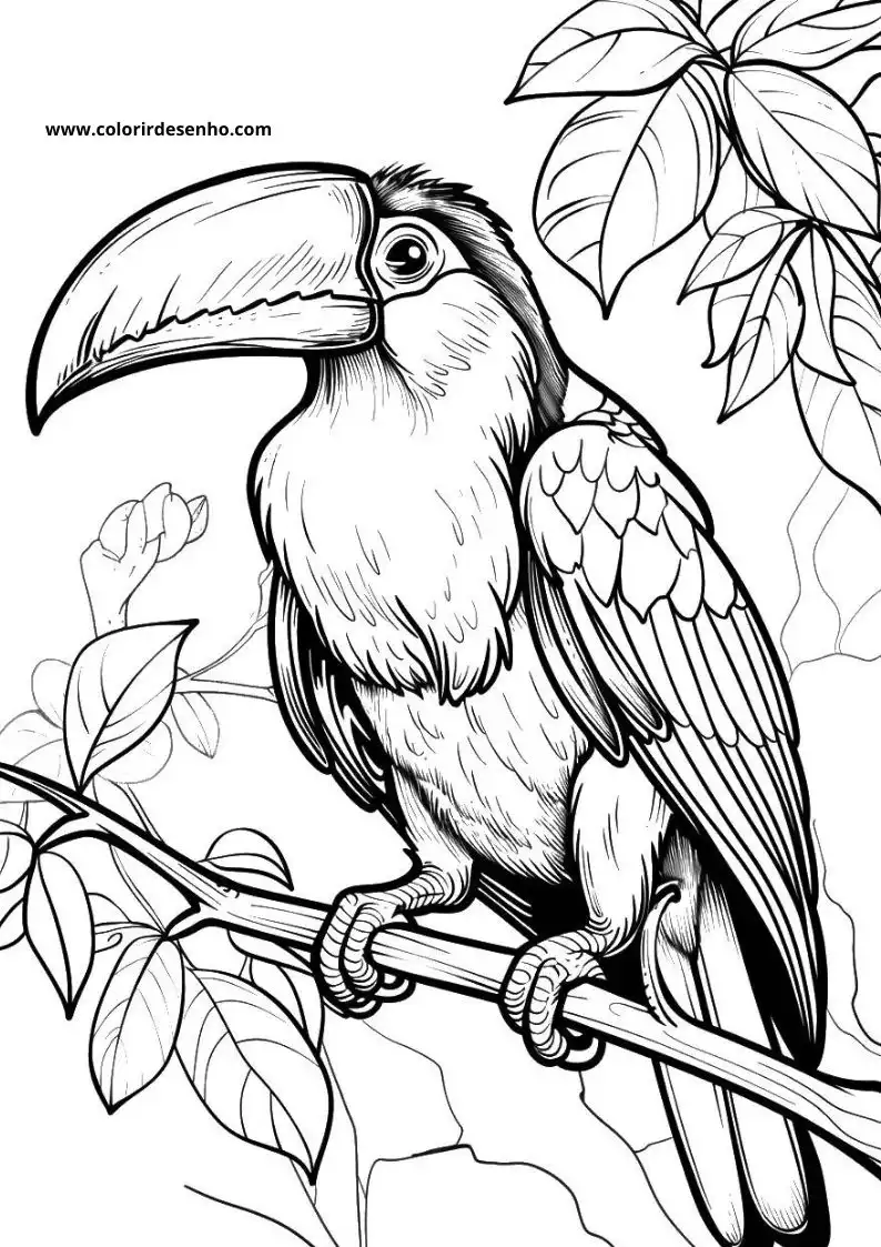 Toucan Coloring Pages 6