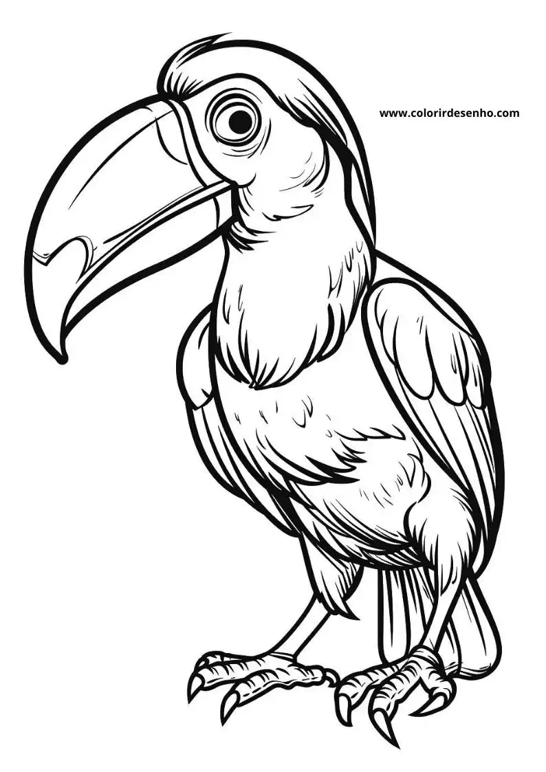 Toucan Coloring Pages For Kids And Adults 1