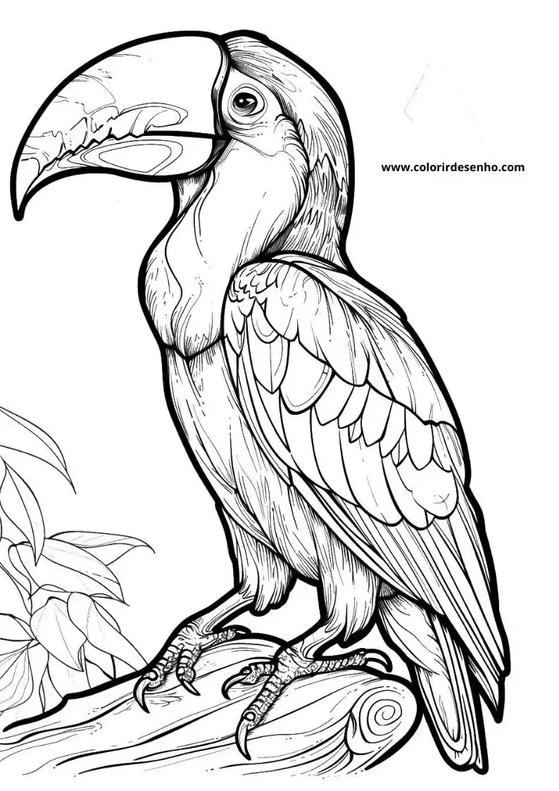 Toucan Coloring Pages For Kids And Adults 2