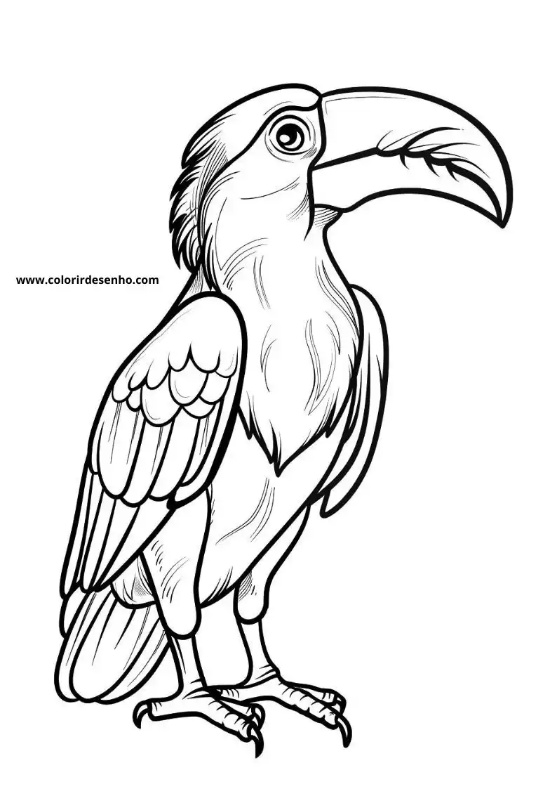 Toucan Drawing For Kids To Color 3