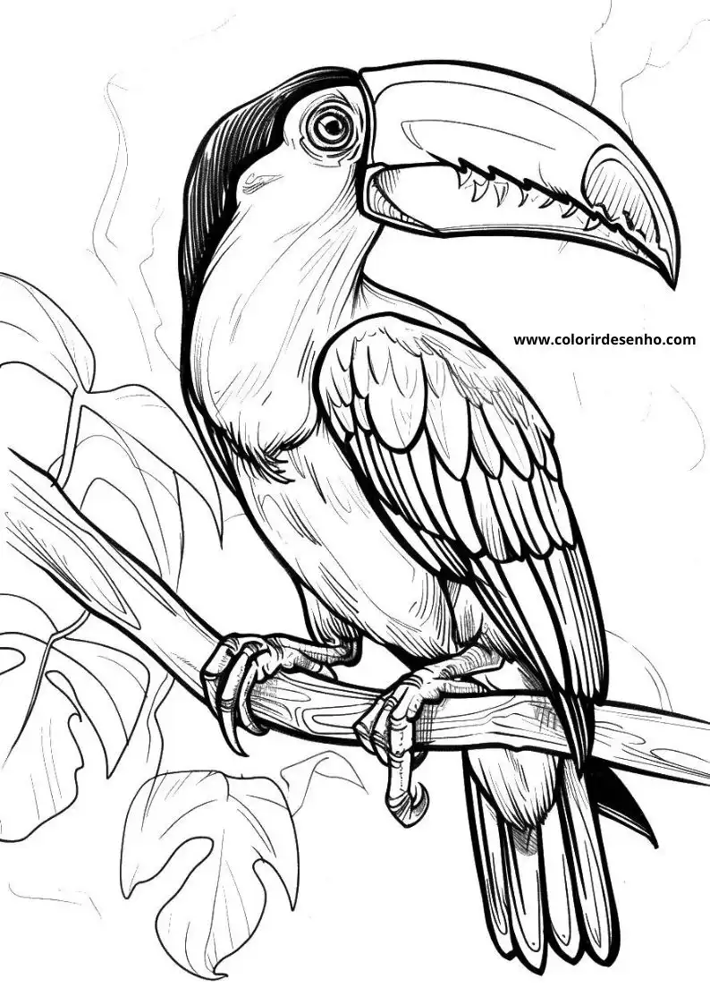 Toucan Drawing For Kids To Color 4