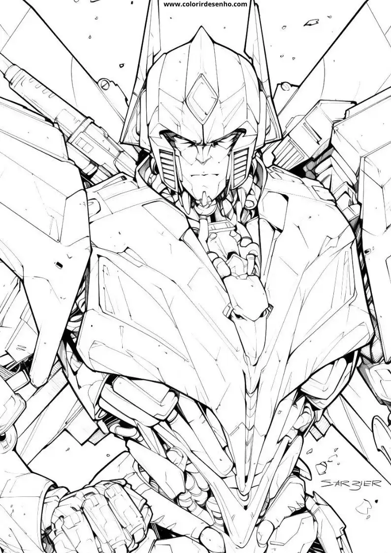 Transformers Picture Coloring Pages 7
