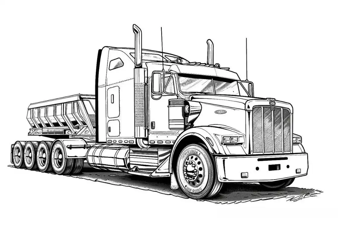 Truck Free Printable Coloring Pages 1